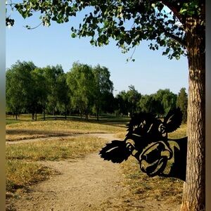 Black Cow Wall Art Decor